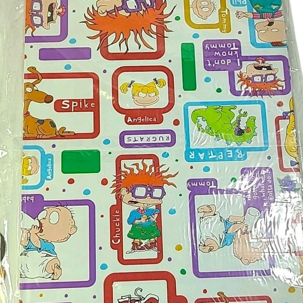 Vintage Nickelodeon Rugrats American Greetings‎ Wrapping Paper Gift Wrap NOS